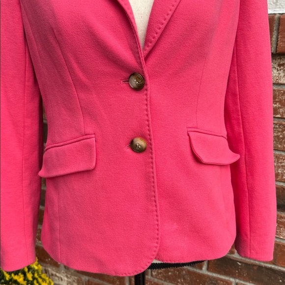 Talbots Aberdeen Coral Pink Lined 2 Button Jacket Blazer Women's Size 6 - Picture 3 of 8